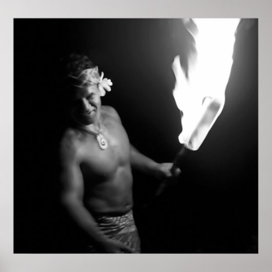 SAMOAN CHIEF mit TORCH Poster (Vorne)