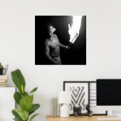 SAMOAN CHIEF mit TORCH Poster (Heimbüro)