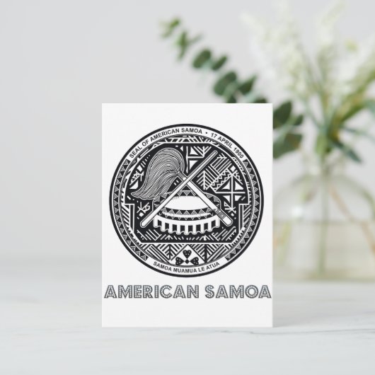 Samoan Emblem Postkarte (Stehend Vorderseite)