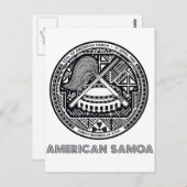 Samoan Emblem Postkarte (Vorne/Hinten)