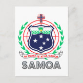 Samoan Emblem Postkarte (Vorderseite)