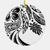 Samoan - hawaiianisch - Polynesianische Tapa-Desig Keramik Ornament (Hinten)