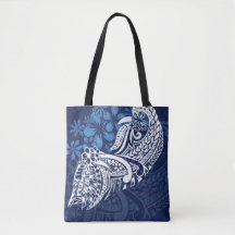 Samoan - Hawaiisch - Polynesisch Blue Tribal Print