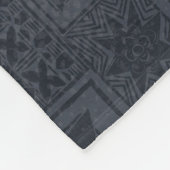 Samoan - Hawaiisch - Polynesische Alte Tapa-Design Fleecedecke (Ecke)