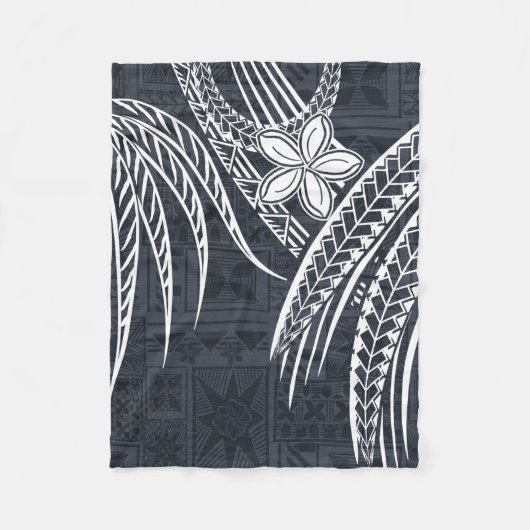 Samoan - Hawaiisch - Polynesische Alte Tapa-Design Fleecedecke (Vorderseite)