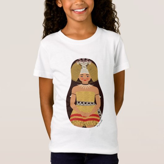 Samoan Matryoshka Girls' T-Shirt (Vorderseite)