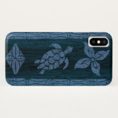 Samoan Tapa Hawaiian Imitats Wood Surfboard Case-Mate iPhone Hülle (Rückseite (Horizontal))