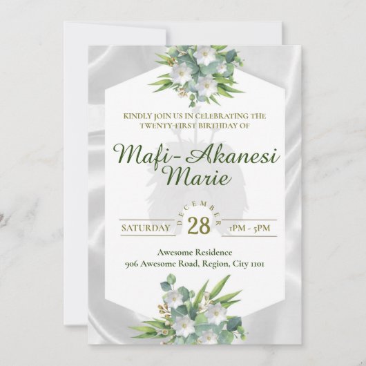 Samoan Tuiga 21. Einladung (Vorderseite)