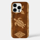 Samoan Turtle Totem Imitats Koa WoodSurfboard Case (Rückseite)