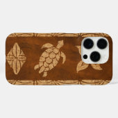 Samoan Turtle Totem Imitats Koa WoodSurfboard Case (Rückseite (Horizontal))
