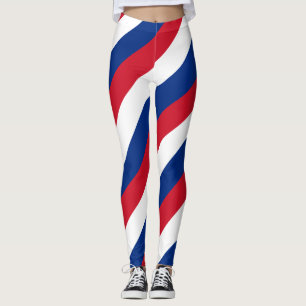Samoanische Nationalflaggenfarben diagonal gestrei Leggings