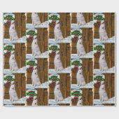 Samoed auf Porch Weihnachten Geschenkpapier (Flach)