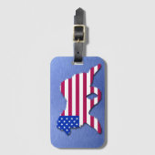 Samoed Flag Air Freshener Gepäckanhänger (Vorderseite Vertikal)