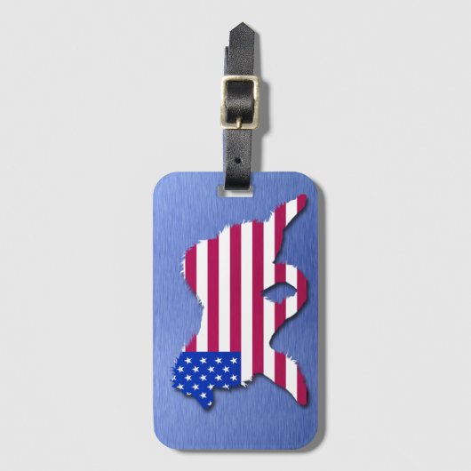 Samoed Flag Air Freshener Gepäckanhänger (Vorderseite Vertikal)