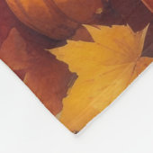 Samoed in Herbst Blätter Erntedank Kunst Fleecedecke (Ecke)
