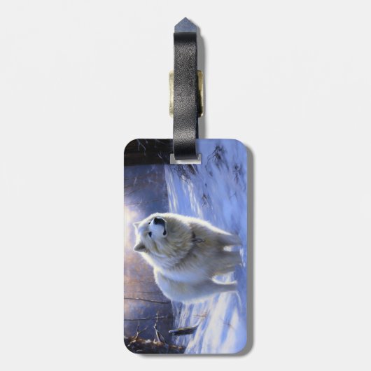 Samoed Let It Snow Weihnachten Gepäckanhänger (Rückseite vertikal)