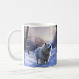 Samoed Let It Snow Weihnachten Kaffeetasse