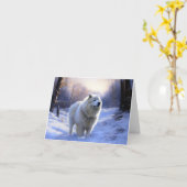 Samoed Let It Snow Weihnachten Karte (Gelbe Blume)