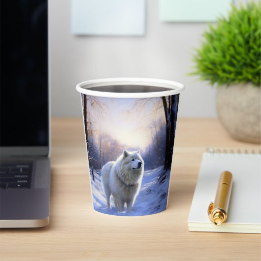 Samoed Let It Snow Weihnachten Pappbecher (InSitu)