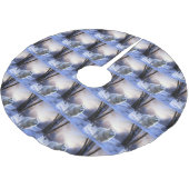 Samoed Let It Snow Weihnachten Polyester Weihnachtsbaumdecke (Schrägansicht)