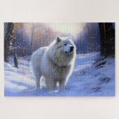 Samoed Let It Snow Weihnachten Puzzle (Horizontal)