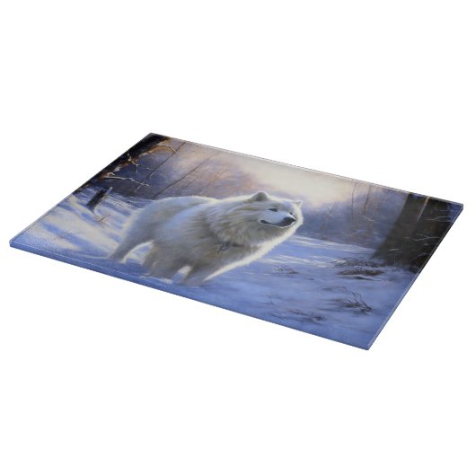 Samoed Let It Snow Weihnachten Schneidebrett (Ecke)