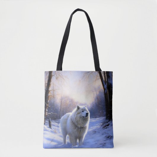 Samoed Let It Snow Weihnachten Tasche (Vorderseite)