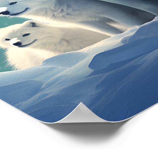 Samoed mit Jungen Poster (Ecke)