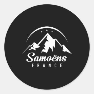 Samoëns France Ski Resort Skifahren Snowboarden So Runder Aufkleber