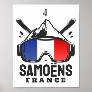 Samoëns Grand Mif France Ski Resort Retro Skifahre Poster