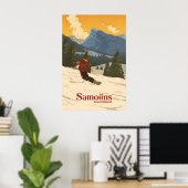 Samoens Snowboarding Reiseplakat Poster (Heimbüro)