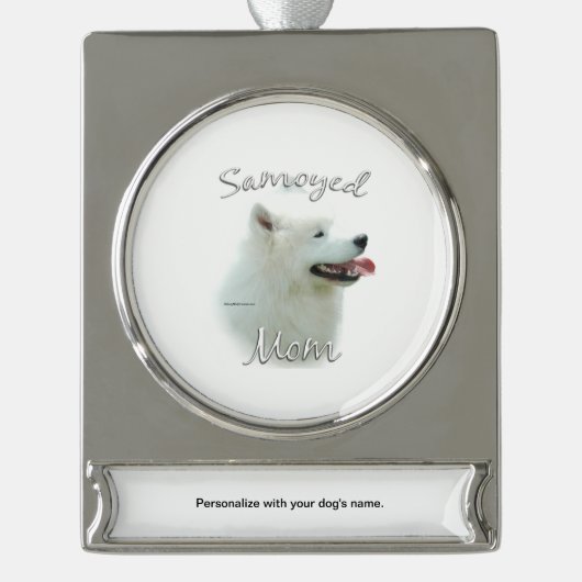 Samoidale Mama 2 Banner-Ornament Silber (Vorderseite)