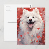 Samojed Valentinstag Postkarte (Vorne/Hinten)