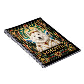 Samojede, Art Deco Hund Notizblock (Rechte Seite)