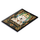 Samojede, Art Deco Hund Notizblock (Linke Seite)