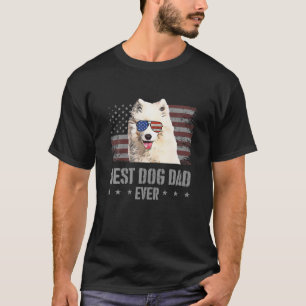 Samojede Bester Hund Papa Aller Retro USA Amerikan T-Shirt
