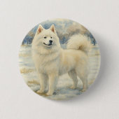 Samojede Button (Vorderseite)