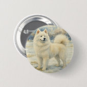 Samojede Button (Vorne & Hinten)