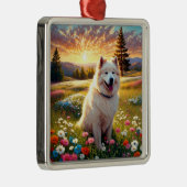 Samojede Hund Ornament Aus Metall (Rechts)