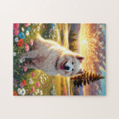 Samojede Hund   Puzzle (Horizontal)