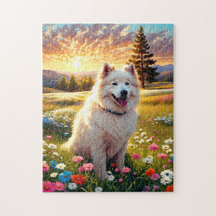 Samojede Hund   Puzzle
