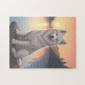 Samojede Hund   Puzzle (Horizontal)