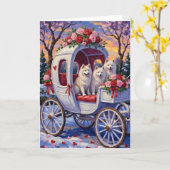 Samojede Hund Valentinstag Karte (Gelbe Blume)