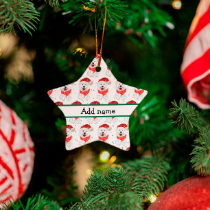 Samojede-Hunderasse Weihnachtssterne Keramik Ornament