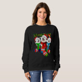 Samojede in Weihnachts-Socken Swea Sweatshirt (Vorne ganz)