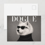 Samojede Luxus-Mode-Editorial Postkarte (Vorne/Hinten)