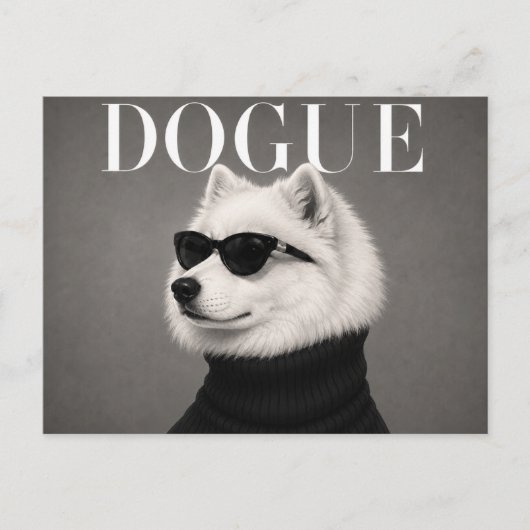 Samojede Luxus-Mode-Editorial Postkarte (Vorderseite)