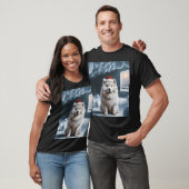 Samojede mit Weihnachtsmütze T-Shirt (Unisex)