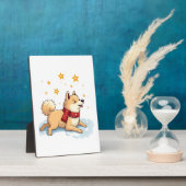 Samojede Schneeengel Fotoplatte (Seite)