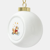 Samojede Schneeengel Keramik Kugel-Ornament (Rechts)